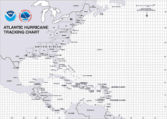 blank hurricane tracking map